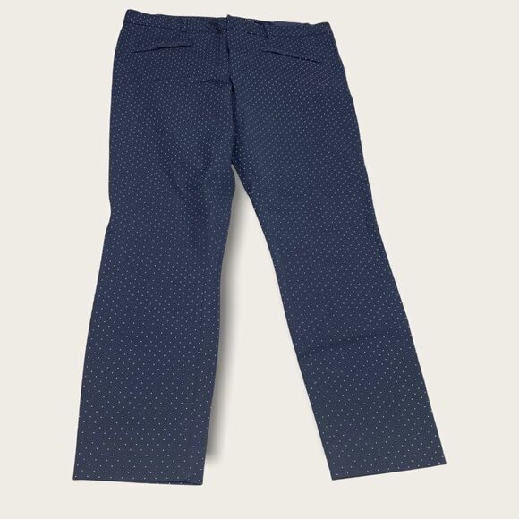 Gap Skinny Ankle size 14 Navy White Dot Pant NEW - Picture 2 of 9
